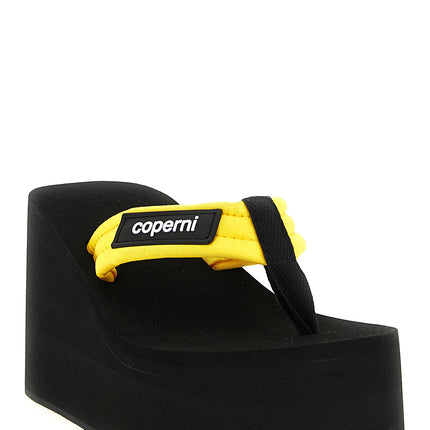Coperni Bicolor Viscose Wedge Sandals