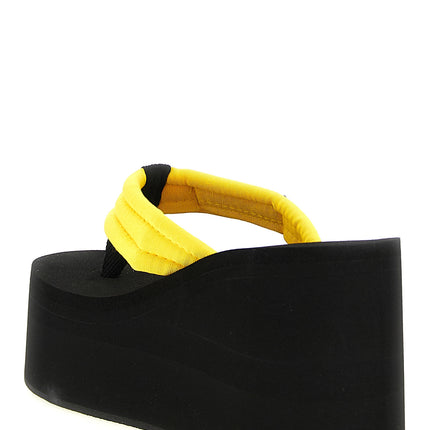 Coperni Bicolor Viscose Wedge Sandals