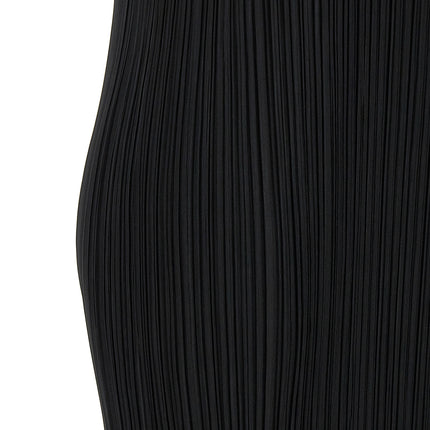 PLEATS PLEASE ISSEY MIYAKE Black Polyester Midi Dress