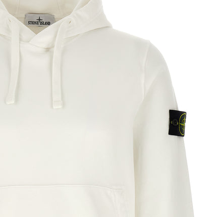 Stone Island White Cotton Sweatshirt