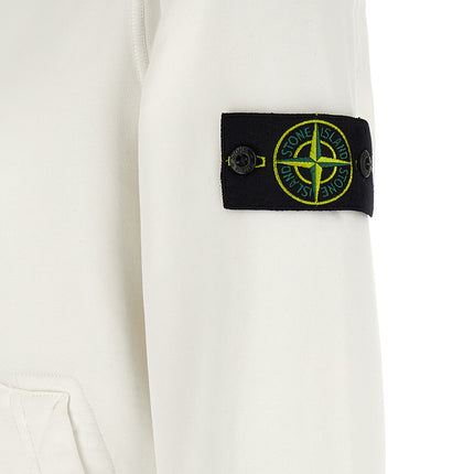 Stone Island White Cotton Sweatshirt