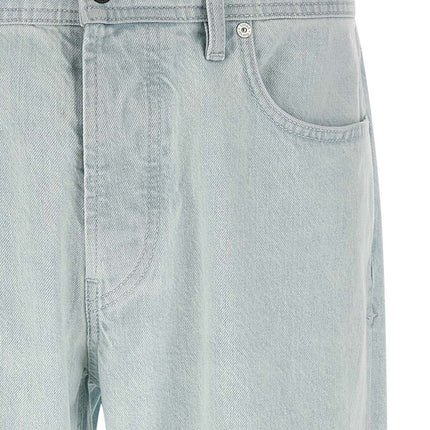 Stone Island Blue Cotton Straight-Leg Jeans
