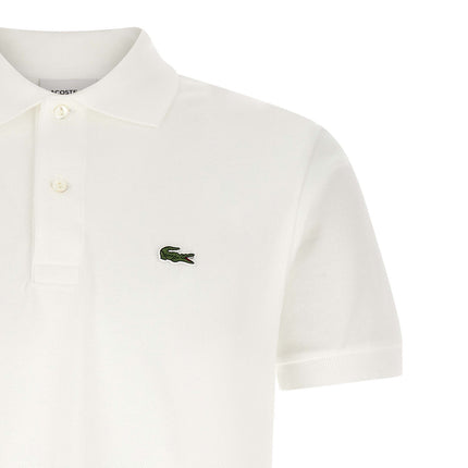 Lacoste White Cotton Polo Shirt