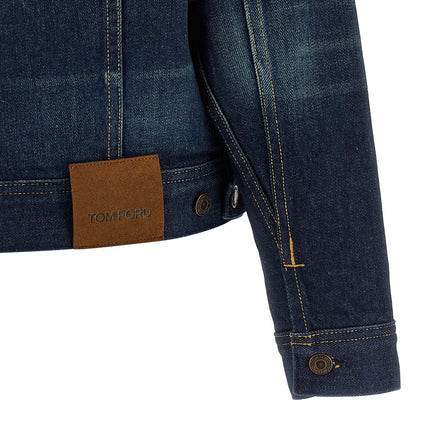 Tom Ford Blue Cotton Denim Jacket