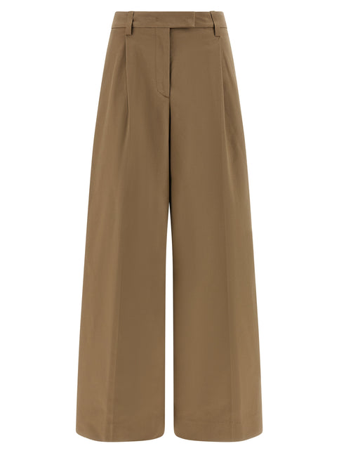 THELATEST Brown Cotton Casual Pants