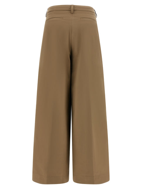 THELATEST Brown Cotton Casual Pants