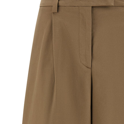 THELATEST Brown Cotton Casual Pants