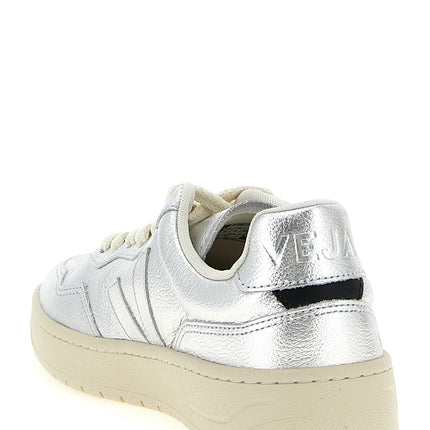 Veja Silver Genuine Leather Low Top Sneakers