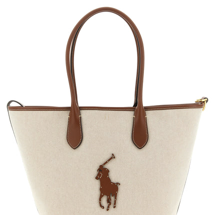 Polo Ralph Lauren Brown Cotton Tote Bag