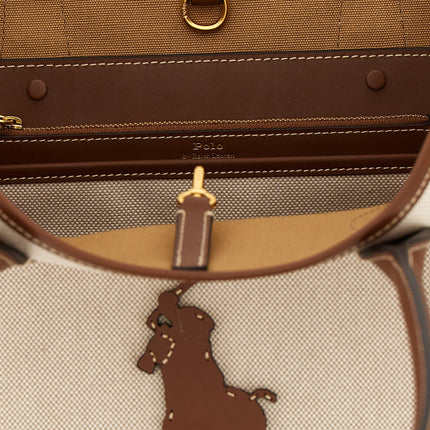 Polo Ralph Lauren Brown Cotton Tote Bag