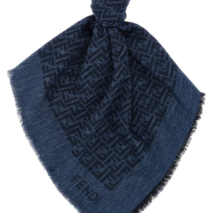 Fendi Blue Cotton Scarf