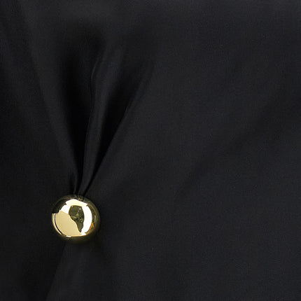 Loulou De Saison Black Silk Blouse
