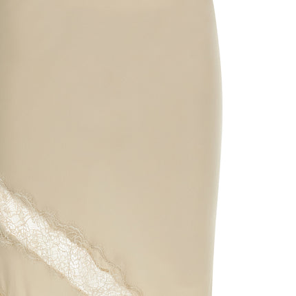 The Andamane Beige Viscose Mini Skirt