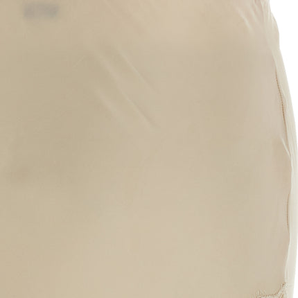 The Andamane Beige Viscose Mini Skirt