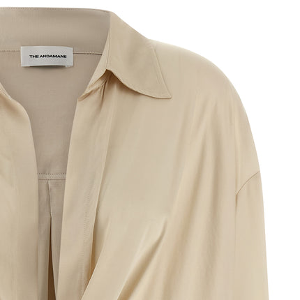 The Andamane Beige Viscose Bodysuit