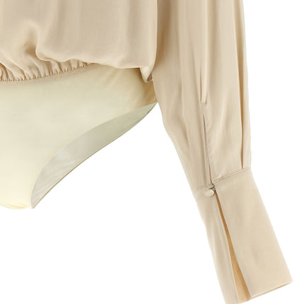 The Andamane Beige Viscose Bodysuit