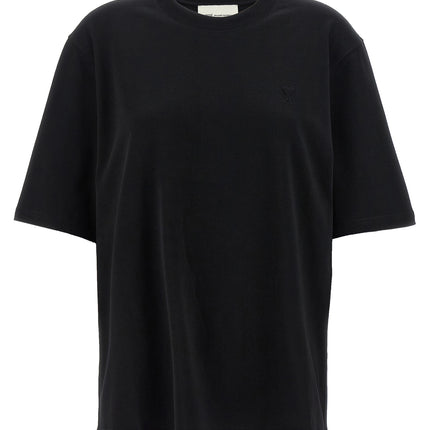 Ami Paris Black Cotton T-Shirt