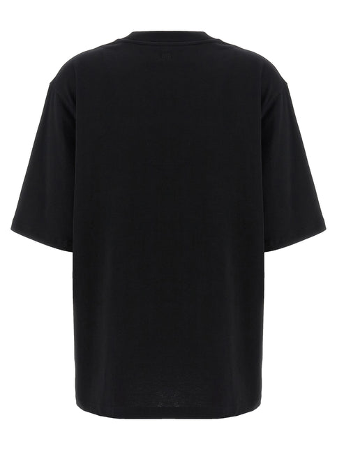 Ami Paris Black Cotton T-Shirt