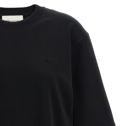 Ami Paris Black Cotton T-Shirt