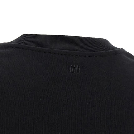 Ami Paris Black Cotton T-Shirt