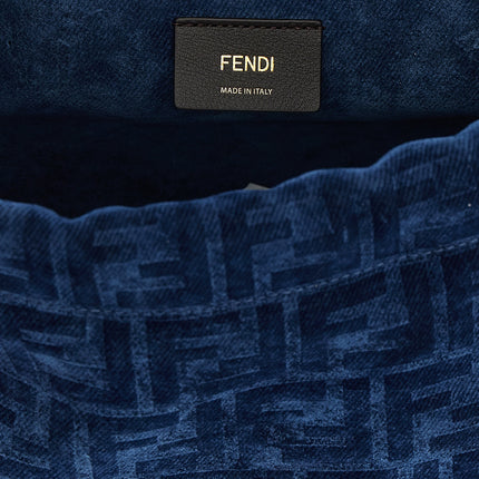 Fendi Blue Cotton Backpack