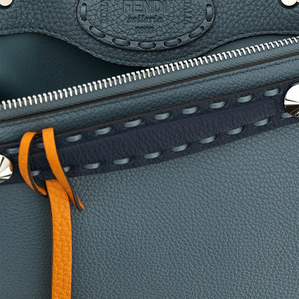 Fendi Blue Calfskin Handbag