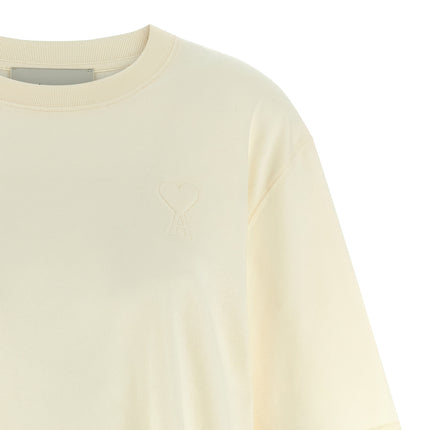 Ami Paris Beige Cotton T-Shirt