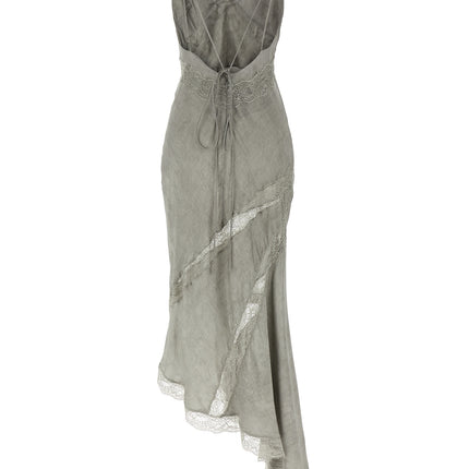 The Andamane Gray Viscose Long Dress