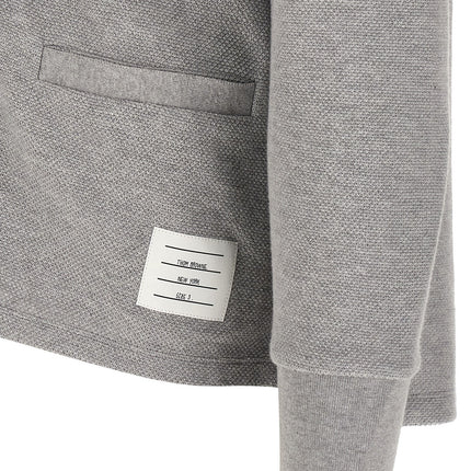 Thom Browne Gray Cotton Cardigan