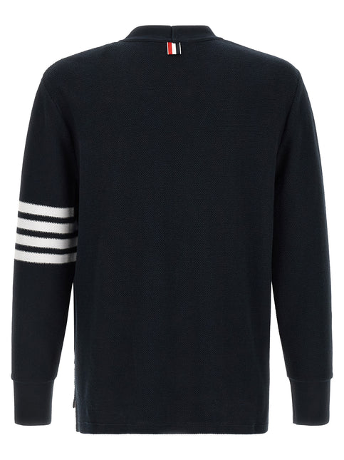 Thom Browne Blue Cotton Cardigan