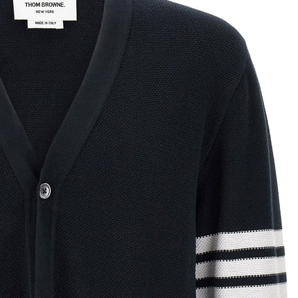 Thom Browne Blue Cotton Cardigan