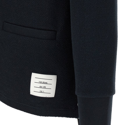 Thom Browne Blue Cotton Cardigan