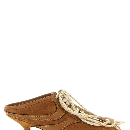 Dries Van Noten Brown Calfskin Platform Sneakers