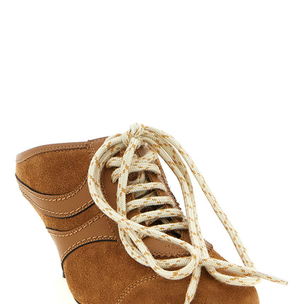 Dries Van Noten Brown Calfskin Platform Sneakers