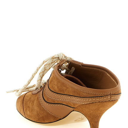Dries Van Noten Brown Calfskin Platform Sneakers