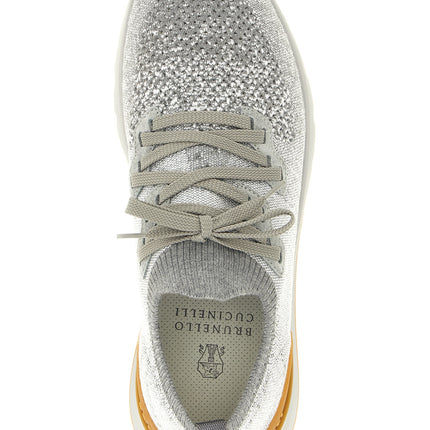 Brunello Cucinelli Gray Cotton Athletic Sneakers
