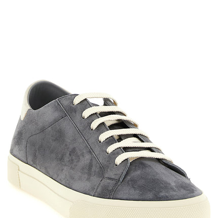 Brunello Cucinelli Gray Calfskin Sneakers