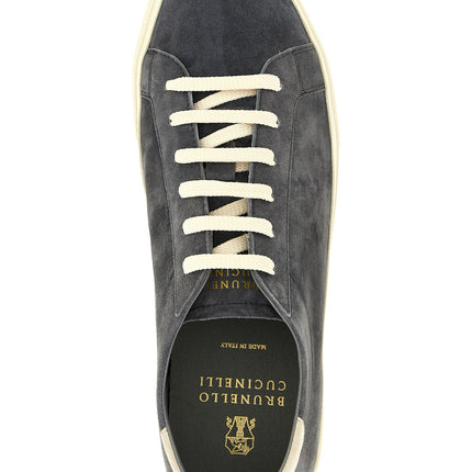 Brunello Cucinelli Gray Calfskin Sneakers