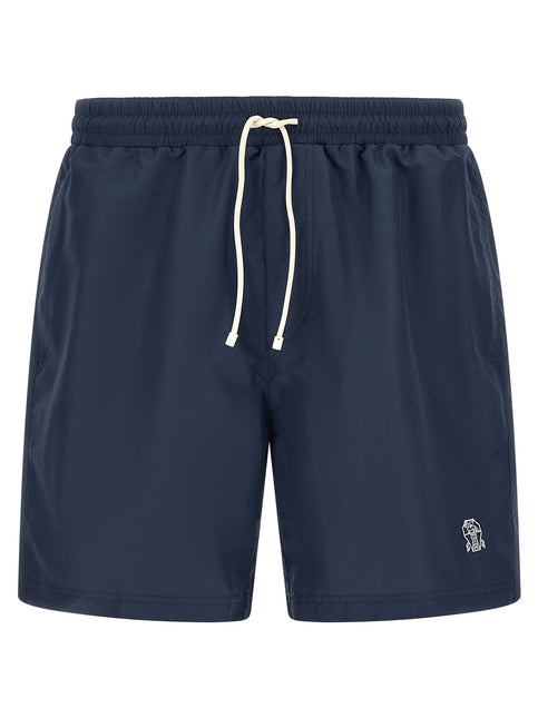 Brunello Cucinelli Blue Polyester Swim Shorts
