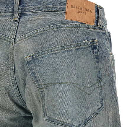 Balenciaga Blue Cotton Relaxed Fit Jeans