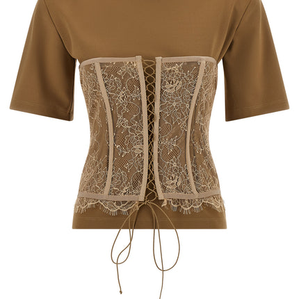 Giuseppe Di Morabito Brown Viscose T-Shirt