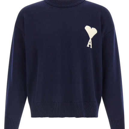 Ami Paris Blue Wool Cardigan