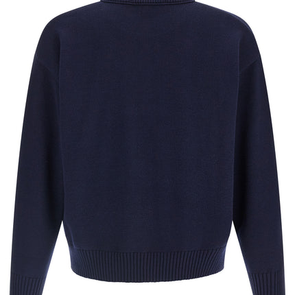 Ami Paris Blue Wool Cardigan