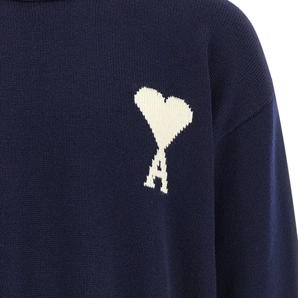 Ami Paris Blue Wool Cardigan