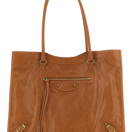 Balenciaga Brown Lamb Leather Shoulder Bag