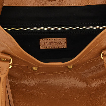 Balenciaga Brown Lamb Leather Shoulder Bag