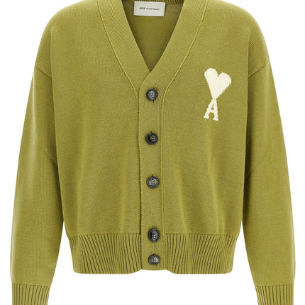 Ami Paris Bicolor Wool Cardigan