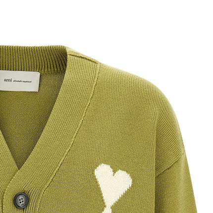 Ami Paris Bicolor Wool Cardigan