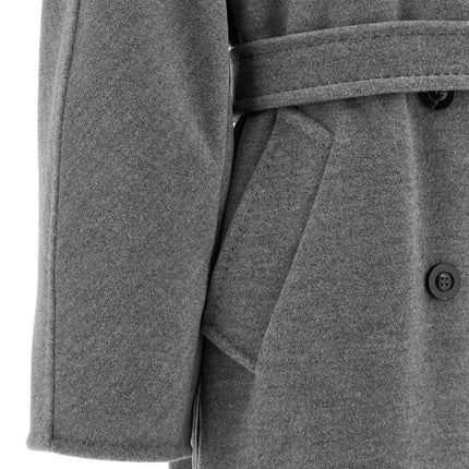 Max Mara Gray Virgin Wool Coat