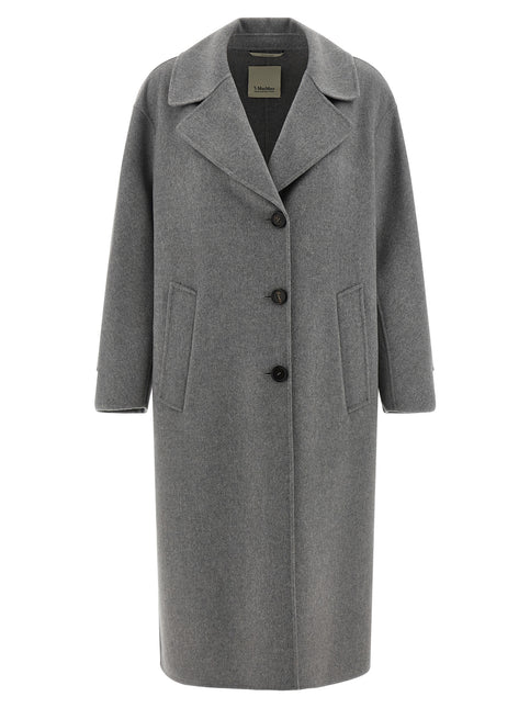 'S Max Mara Gray Virgin Wool Coat